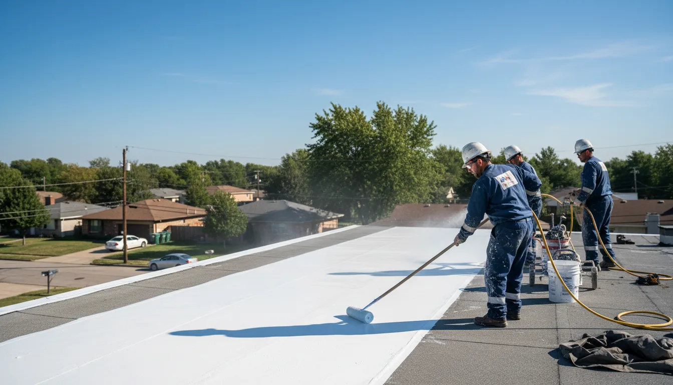 Commercial roof coating in Island Park, NY near me